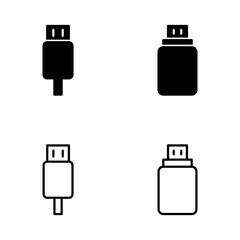 Usb icon vector. Flash disk sign and symbol. flash drive sign.