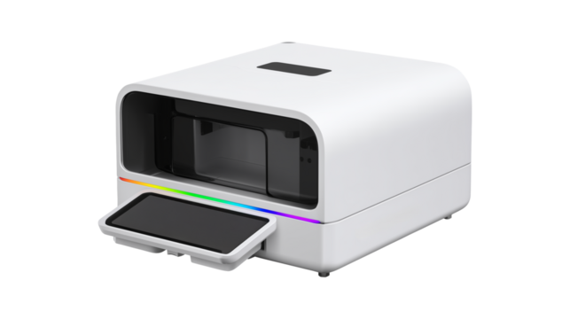 Futuristic tech gadget featuring RGB illumination system
