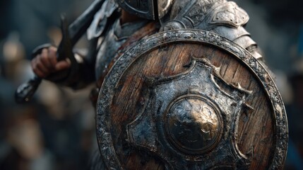 Medieval armor warrior