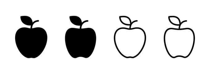 Apple icon logo design. Apple sign and symbols for web design.