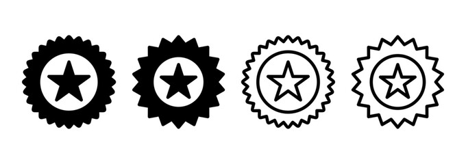 Badge icon logo design. Awards icon vector. Achieve sign and symbols. Stamp