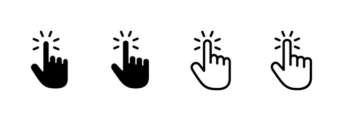 Hand cursor icon logo design. cursor sign and symbol. hand cursor icon clik