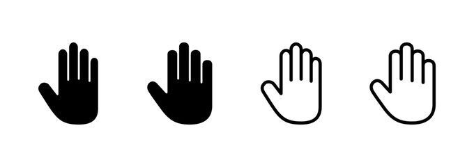 Hand icon logo design. hand sign and symbol. palm