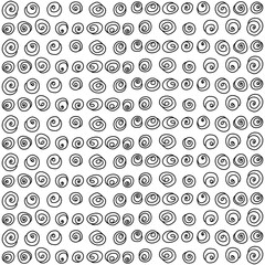 Swirling black line doodle seamless background

