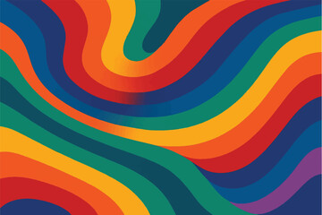Colorful and Abstract Wavy Patterns Modern and Retro Designs