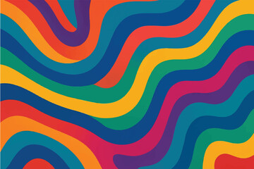 Colorful and Abstract Wavy Patterns Modern and Retro Designs