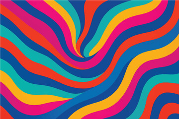 Colorful and Abstract Wavy Patterns Modern and Retro Designs