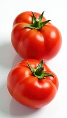 Two Principe Borghese tomatoes, Datterino type, pristine and isolated against white backdrop , datterino tomato, photography