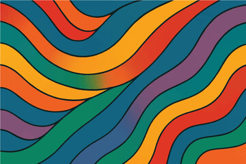 Colorful and Abstract Wavy Patterns Modern and Retro Designs
