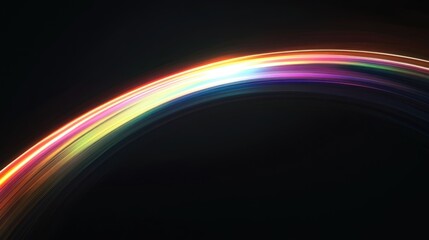 Abstract colorful light trails on black background enhancing digital visuals