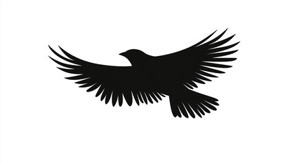 Obraz premium Clean Bird Silhouette Design for Apps and Logos