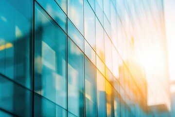 Blurred glass office exterior with subtle lines and neutral tones creating minimalist atmosphere for abstract corporate design digital presentations and global business communication