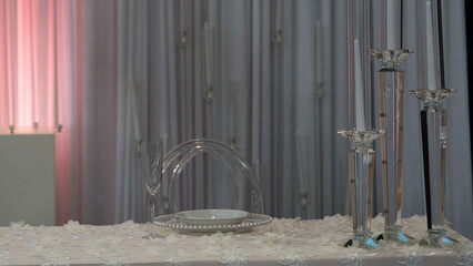 Wedding table. Plates