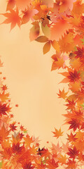 Fototapeta premium 紅葉 もみじ 秋 背景 