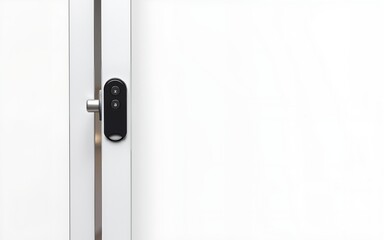 One remote control for opening a gate, close-up, on a white background. High quality