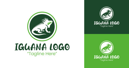 Minimalist Iguana Logo Design in Green for Brand Identity and Growth