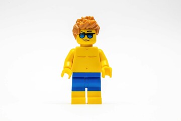 Obraz premium Model minifigure in summer beach wear.