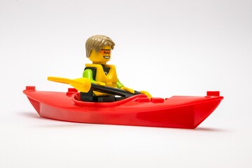Obraz premium Model minifigure in summer beach wear.