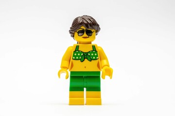 Obraz premium Model minifigure in summer beach wear.