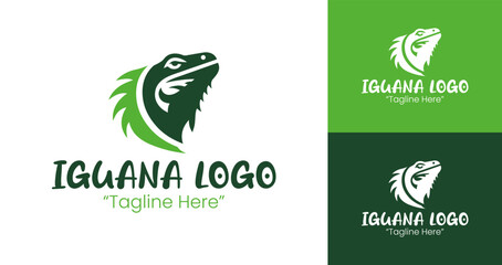 Professional Green Iguana Logo for Corporate and Personal Branding