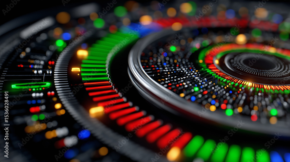 Poster circuitry spirals: intricate circuit board elements artfully arrange into captivating spiral formati