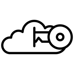 cloud line icon