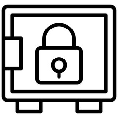 safebox line icon