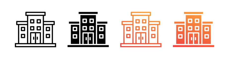 Company Multi Style Icon Set Vector 