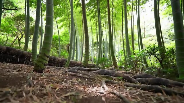 the dense growth and interwoven roots