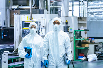 factory, worker, food, protective clothing, dustproof clothing, manufacturing, hygiene, cleaning,...