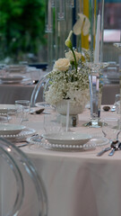 Wedding table. Flowers 