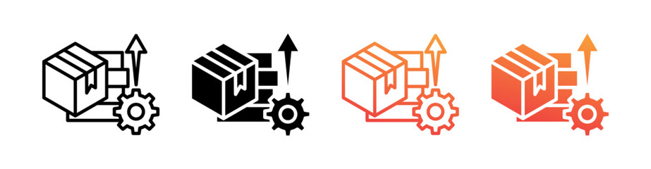 Product Backlog Multi Style Icon Set Vector 