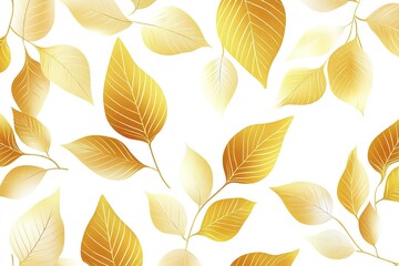 Elegant leaves in gold tones