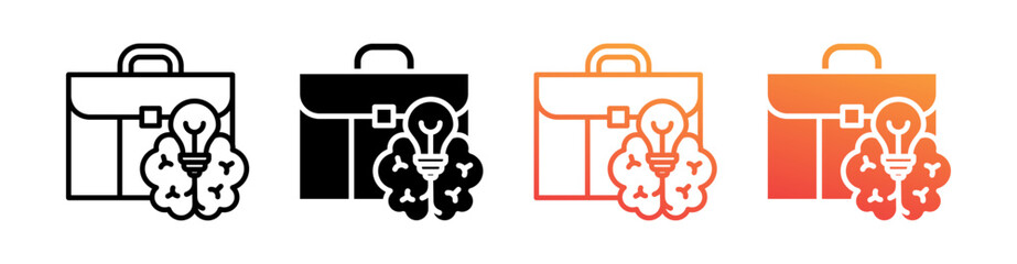 Business Intelligence Multi Style Icon Set Vector 