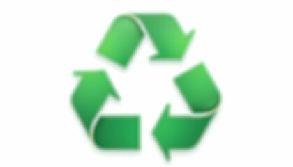 Obraz premium Recycle Symbol Indicating Environmental Conservation on White