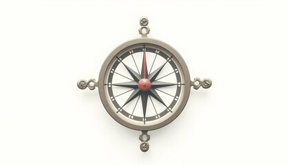 Directional Compass Tool Pointing North for Navigation