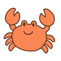 Cute Crab Character Illustration, 귀여운 꽃게 캐릭터 일러스트