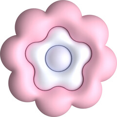 Flower 3d for design elements.	
