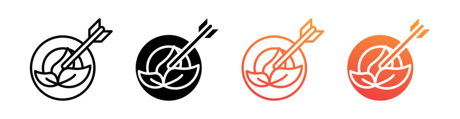 Sustainability Focus Multi Style Icon Set Vector 