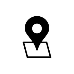 Address icon symbol for apps and websites. home location sign and symbol. pinpoint