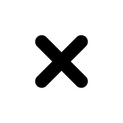 Close icon symbol for apps and websites. Delete sign and symbol. cross sign