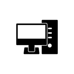 Computer icon symbol for apps and websites. computer monitor sign and symbol