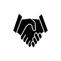 Handshake icon symbol for apps and websites. business handshake sign and symbol. contact agreement