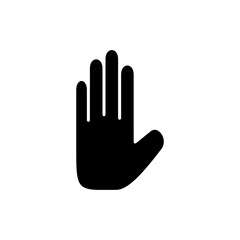 Hand icon symbol for apps and websites. hand sign and symbol. palm