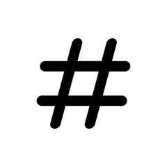 Hashtag icon symbol for apps and websites. hashtag sign and symbol