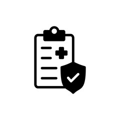 Medical insurance icon symbol for apps and websites. health insurance sign and symbol