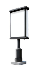 Fototapeta premium Blank Billboard: A blank billboard with clean, sleek lines stands ready for advertising, with potential for limitless brand messaging.