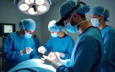 a cutting-edge medical procedure, augmented reality assistance. High quality