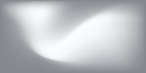 Silver foil background with metal mirror texture. Chrome gradient surface with light gloss. Vector aluminum grey sheet with reflection. Platinum