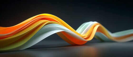 Abstract Orange Teal White Wave Flow Design  Background  Texture  Music Poster